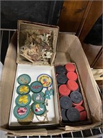 old checkers, girl scout badges, odd puzzle