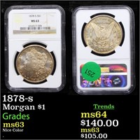 1878-s Morgan $1 Graded ms63