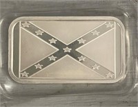 Confederate Flag One Ounce Silver Bar