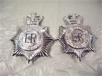 POST 53 BRITISH POLICE HELMET PLATES