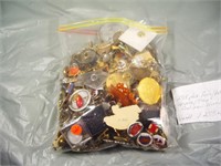 LARGE LOT OF 270 + PINS AND BUTTONS