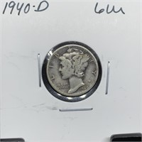 1940-D MERCURY SILVER DIME