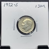 1952-S ROOSEVELT SILVER DIME