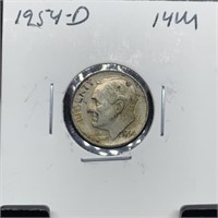 1954-D ROOSEVELT SILVER DIME