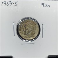 1954-S ROOSEVELT SILVER DIME