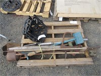 Pallet of Tools & (2) Hanging Baskets