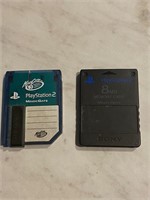 Lot of 2 Playstation 2 Memory Cards