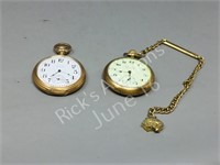 pair of pocket watches - Admiral & Elgin