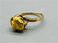 10k gold nugget ring size 4.5