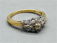 14k gold and diamond ring size 6