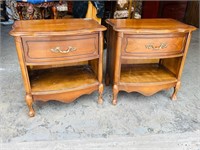 pair of french provincial style night stands