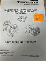 compressor and vacuum pump new in box