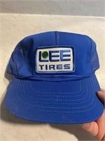 Vintage Lee Tires Patch Trucker Hat