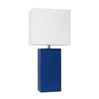 ELEGANT DESIGNS MODERN LEATEHR TABLE LAMP WITH
