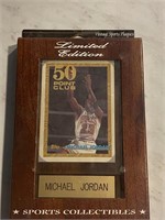 Vintage Michael Jordan Basketball Card Plaque