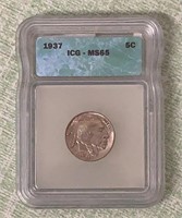 1937 ICG Buffalo Nickel MS65
