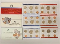 1987-88-89 U.S. Mint Coin Sets P&D