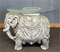 Elephant w/ Round Glass Top Table