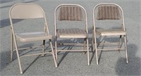 (3) Metal Folding Chairs
