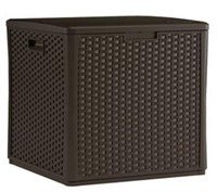 60 Gallon Outdoor Storage Resin Wicker Design Cube