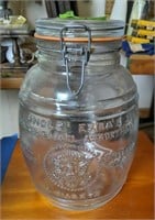 Uncle Ezra's Cracker Barrel Jar. In Garage