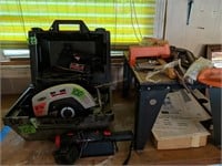 Circular Saw, Jigsaw, Router Table, C-clamp. In