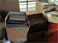 Boxes Of Record Albums. In Garage