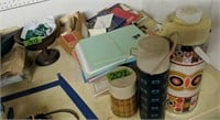 Thermoses, Paper, Carafe Etc. In Basement