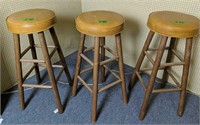 3 Central Chair 30" Kitchen Stools. In Basement