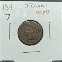 1891 INDIAN HEAD PENNY