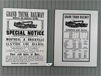 Laminated Grand Trunk Railway Posters