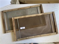 Wooden window screens