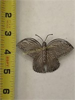 Silver Butterfly Brooch
