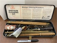 Vintage Wooden Shotgun Cleaning Kit
