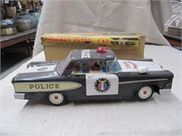 Old Tin Patrol Car with Box