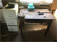FILE CABINET DESK AND MISC