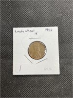 Nice WWII 1942-P Lincoln Wheat Cent AU55 High Grae