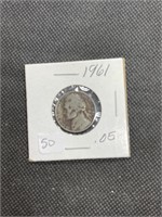Early 1961-P Jefferson Nickel