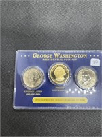 1st Day of Issue 3 President Dollars GEORGE WASHIe