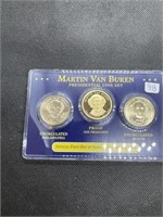 1st Day of Issue 3 President Dollars MARTIN VAN BU