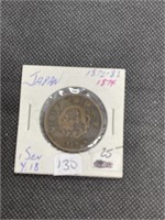 Very Rare 1872-1887 JAPAN 1 SEN Coin