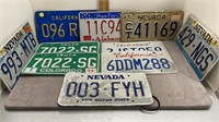 10PC LICENSE PLATE LOT