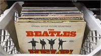 CRATE FULL OF VINTAGE VINYL RECORDS - 37PC