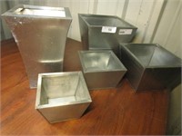 Lot of Tabletop Metal Planters