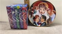 SEALED I LOVE LUCY VHS SET +LIMITIED EDITION PLATE