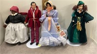 4PC GONE WITH THE WIND 12" COLLECTOR'S DOLL LOT