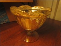 Set of Seven Gold Glass Bowls