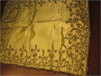 Silk Center Cloth with Silver Embroidery