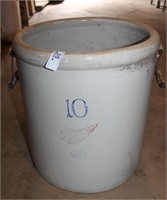 10 Gal Red Wing Crock, Has Crack