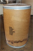 Cardboard Barrel 34" High 22" Dia w/plastic lid